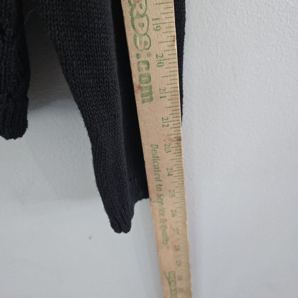 Teddi Vintage M Black Crochet Layered Sweater Cottagecore Grandma *read - Picture 10 of 11